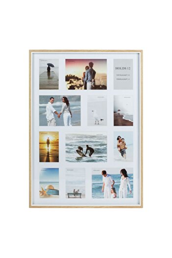 OEM Decorative Photo Frame Passepartout Made of Natural Oak Wood (12 photos) 52.5x2.5x72.5cm
