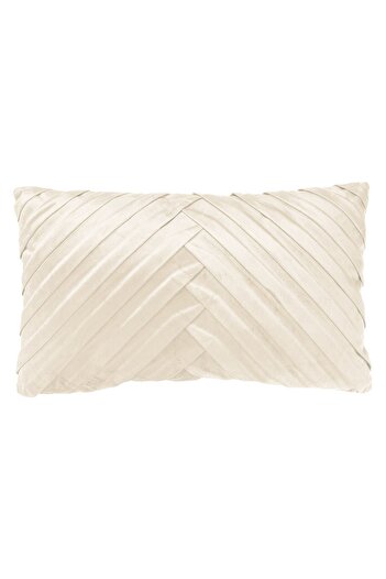 OEM Decorative Pillow Ecru Embossed Velvet Pattern 50x30cm