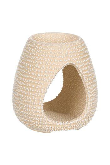 OEM Ceramic Scented Oil Holder Oval Cream Model Ø9x10.5cm
