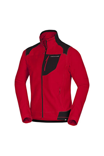NORTHFINDER NorthPolar men's fleece sweatshirt Bendik darkred