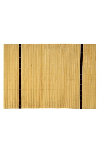 OEM Bamboo Plate Holder Brown Stripes 45x30cm