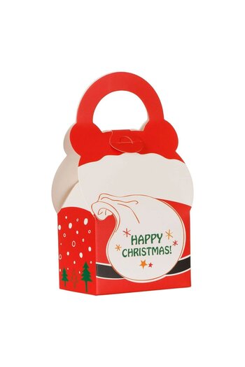 OEM Cardboard Christmas Candy Boxes Santa Claus 9x6x9cm - 4pcs