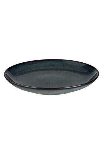 OEM Blue Black "Glaze" Ceramic Fruit Plate Ø20.5cm