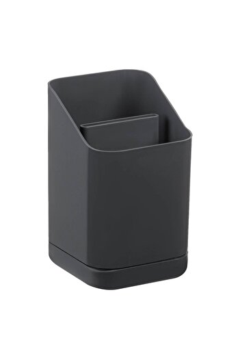 OEM Anthracite Grey Plastic Cutlery Drying Rack 10.5x11x18cm