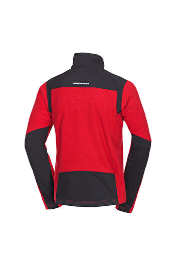 NORTHFINDER Szymon redblack men's trekking blouse