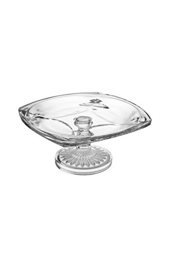 delı glassware ✨ Luxury glass serving platter - a touch of elegance on every table with a diameter of 30 cm and a height of 14 cm,