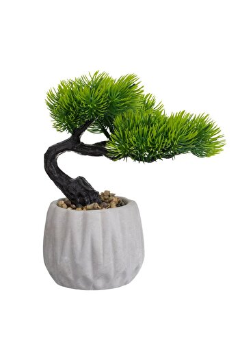 OEM Decorative Gray Pot with Artificial Bonsai Plant 17x15x19cm