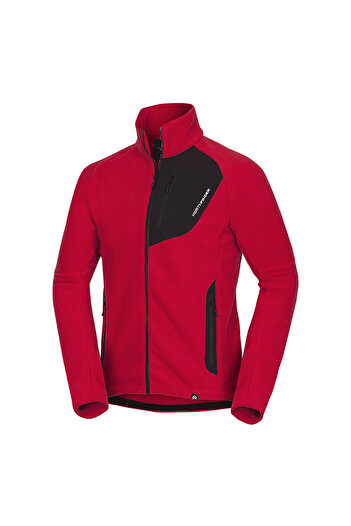 NORTHFINDER Polartec® Micro 200 fleece hoodie for men Pupov redblack