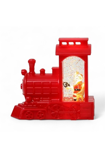 Otto Set of 12 Decorative Christmas Train with LED, White/Red.