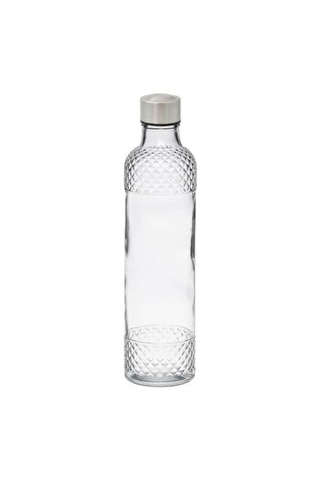 OEM Diamond Model Glass Water Bottle with Metal Screw Cap 1l