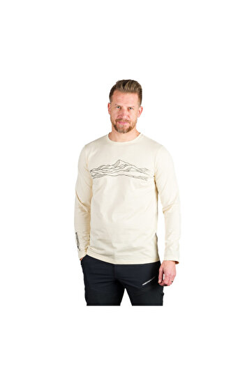 NORTHFINDER Men's cotton T-shirt Body creamwhite