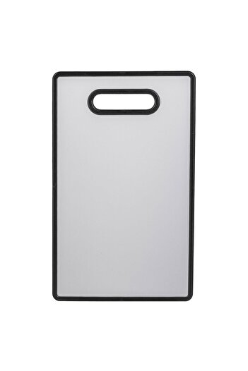 OEM White Plastic Chopping Board with Marble Pattern & "Your Opinion" Message 37x23cm
