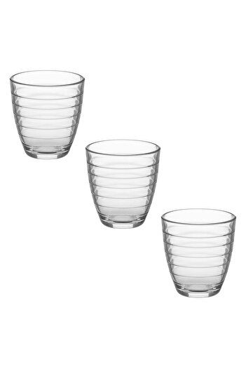 OEM Set of 3 Short Glass Water Glasses 255ml