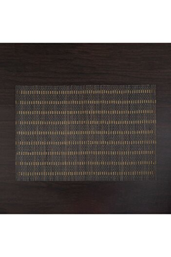 OEM Bamboo Plate Holder Grey with Gold Stripes 45x30cm