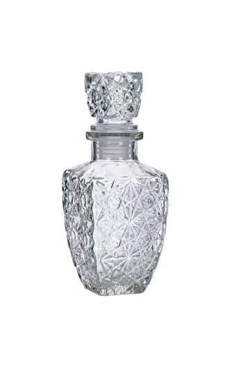 OEM Transparent Glass Liquor Bottle with Pattern 250ml