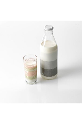 OEM Set of 6 Transparent Glass Glasses "Lines" 250ml