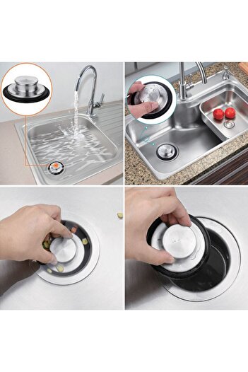 OEM Silver Stainless Steel Sink Stopper - Washbasin Ø8cm
