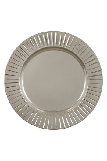 OEM Decorative Silver Metallic Plate with Pattern Ø30cm