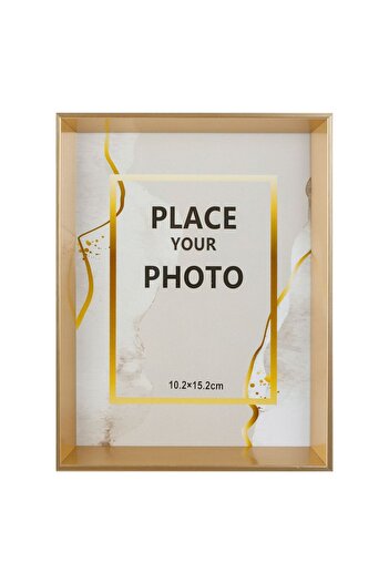 OEM Photo Frame with Wide Gold Frame 10x15cm
