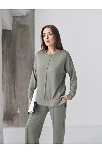 Paw Garage Women's Talia Modal Front Tie Side Slit Top and Bottom Set