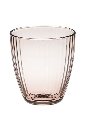 OEM Set of 3 'Deluxe' Glass Glasses in Different Colors Striped Pattern 280ml