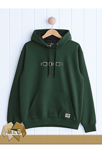MÇ FAMİLY STORe Men's Hooded Long Sleeve Sweatshirt Seasonal Mç Story Symbolic Design Pocketed Hoodie