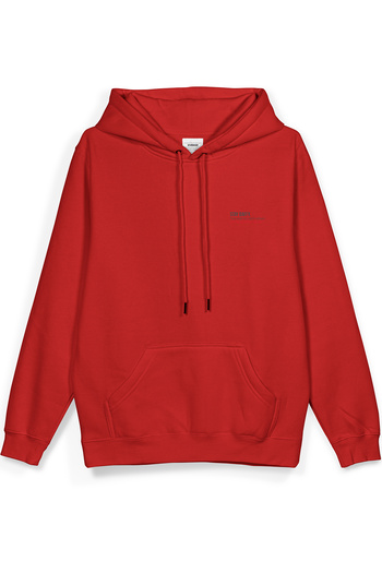 Overoz Daffy Duck Back Printed Hooded Oversize Sweatshirt Red Hoodie H1393