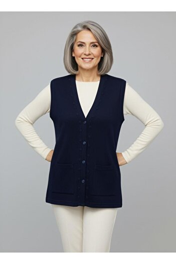 Mutlu City Women's Middle-Aged and Elderly Tight Weaving Thin Mother Knitwear Vest 1140