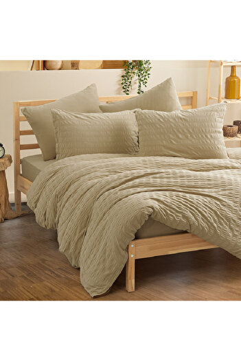 OEM Beige Crepe Bed Linen (100% Crepe Cotton)