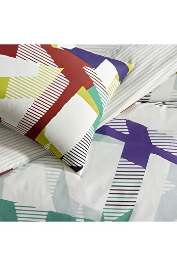 OEM Crimson Turquoise Elastic Bed Linen, 160x200 (100% Cotton)