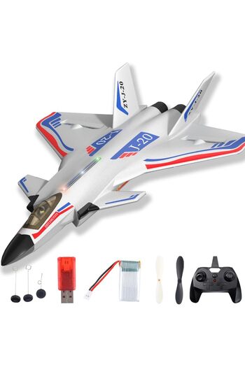 Generic PLAF J 20 Fighter Model | Axis Gyroscope, Foot Control Distance, LED Night Lights (