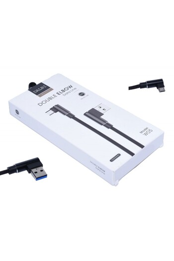 Dalbi USB Data Cable - Micro USB to 90˚ Canvas - W 05