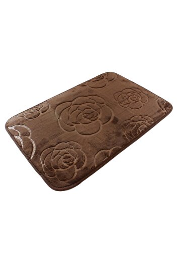 zola Bathroom mats, polyester fibre, 60x40 cm, brown