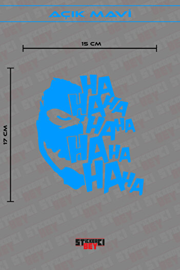 STİCKERCI BEY Joker HA HA HA HA Sticker pentru Cască Mașină 17x15 CM