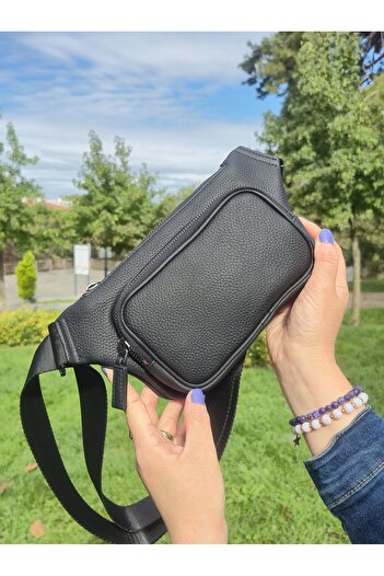 Norvi Leather Genuine Leather Crossbody Bag – Black Crossbody Model 1213