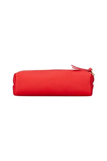 BloominBag Bloombox Vermilion Genuine Leather Pen & Makeup Case