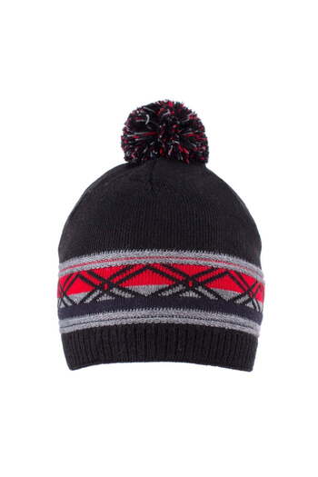 Intisimo Boys' Hat, Knit, Lined, Tassel, 8-12 years, Black