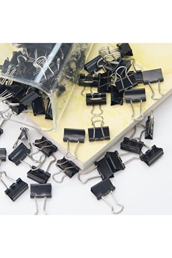 Hope 30Pack Mini Binder Clips, Black Binder Clips, Small Paper Clips 15mm 0.6 Inch. Micro Size Office C