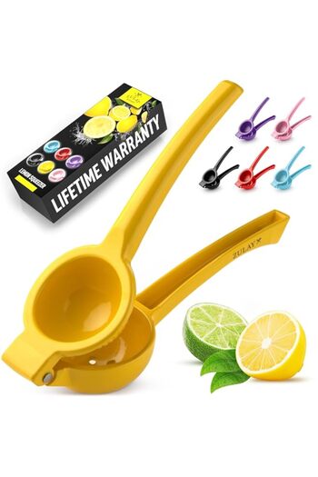 Generic Zulay Kitchen Metal Lemon Squeezer - Durable Citrus Juicer - Manual Press for Extracting the Most J