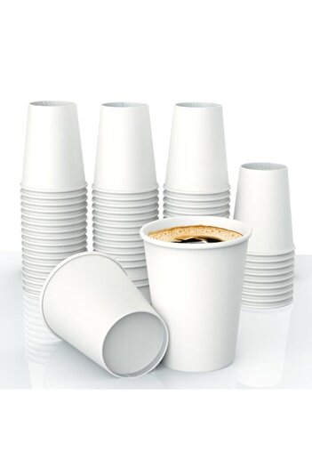 Generic Lakesstory 8 Oz - White Coffee Paper Cups For Tea Water And Cocoa 50 Ct