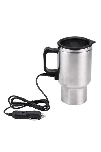 Generic Akozon 450ml Car Electric Mug Stainless Steel Travel Heating Cup Coffee Tea Insulated Heated with C