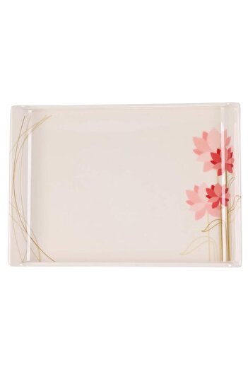 Generic Royalford Melamine Boat Tray, 22.9 x 16.0 x 1.3cm, Beige, RF7808