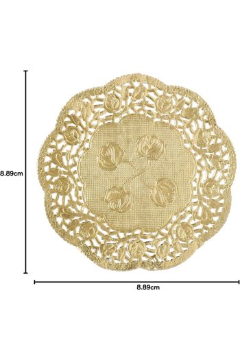 Hotpack Gold Round Doilies 3.5 Inch, 50 Pieces