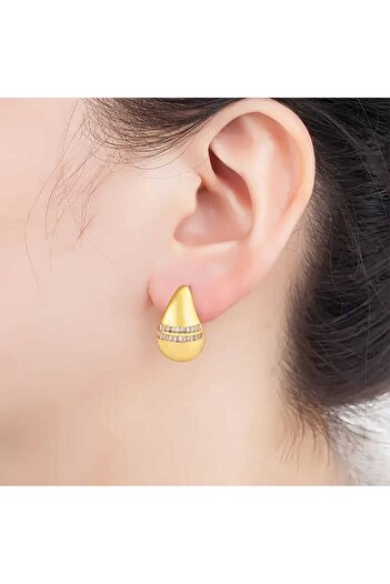 SONES Damla Stone 14 Carat Color Steel Earrings
