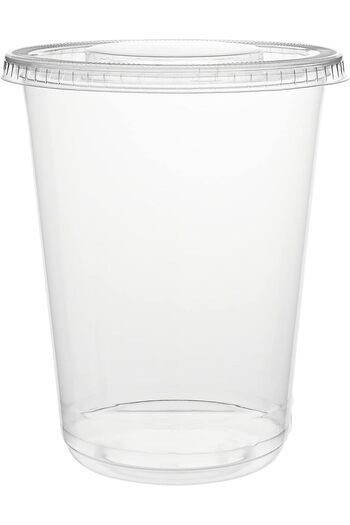 Hotpack Disposable PET, Clear, Food Storage, Deli Container Round 32 ounce with Lid, 10 Pieces