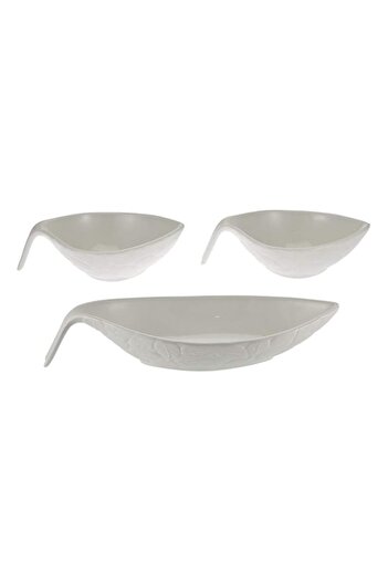 Generic Symphony Nature Serving Bowls Set 3, 34cm, 23cm ES3844,White
