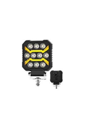 DELUXETUNING LED Projector, 12-24 V universal, white light, yellow position, 1500 LM, for trucks tractor rollbar