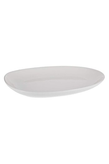 Generic SYMPHONY WHITE PEBBLE SERVING PLATTER 22CM