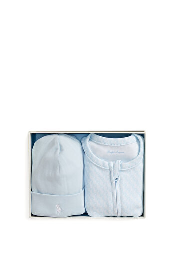 Polo Ralph Lauren Blue Baby Boy 2-Piece Newborn Set