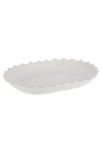 Generic Symphony Pearl Serving Plate, 22 Cm - White
